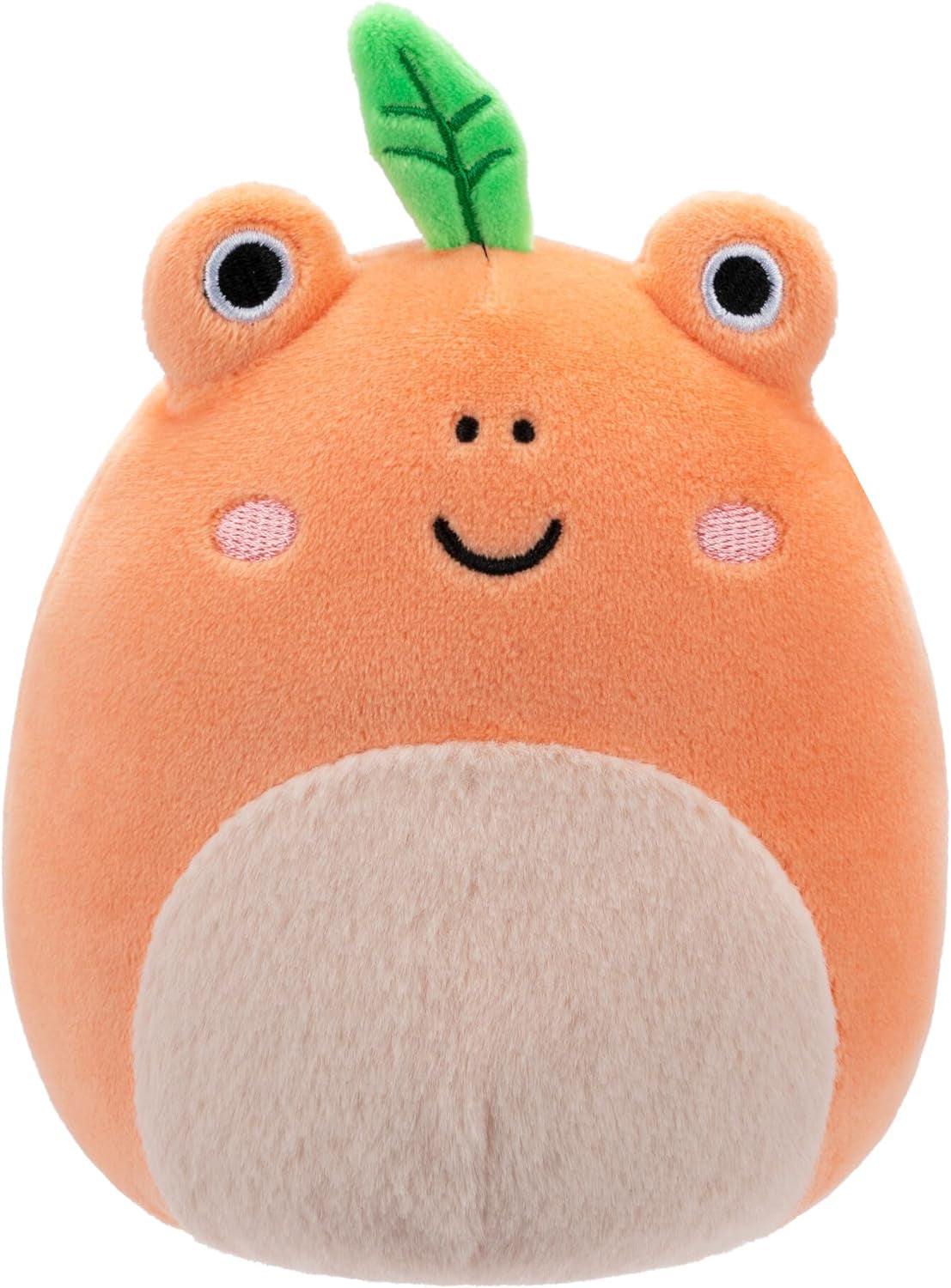 Original 5-Inch Fatima Peach Frog with Fuzzy Belly - Official Jazwares Plush - Cupid's Treasures