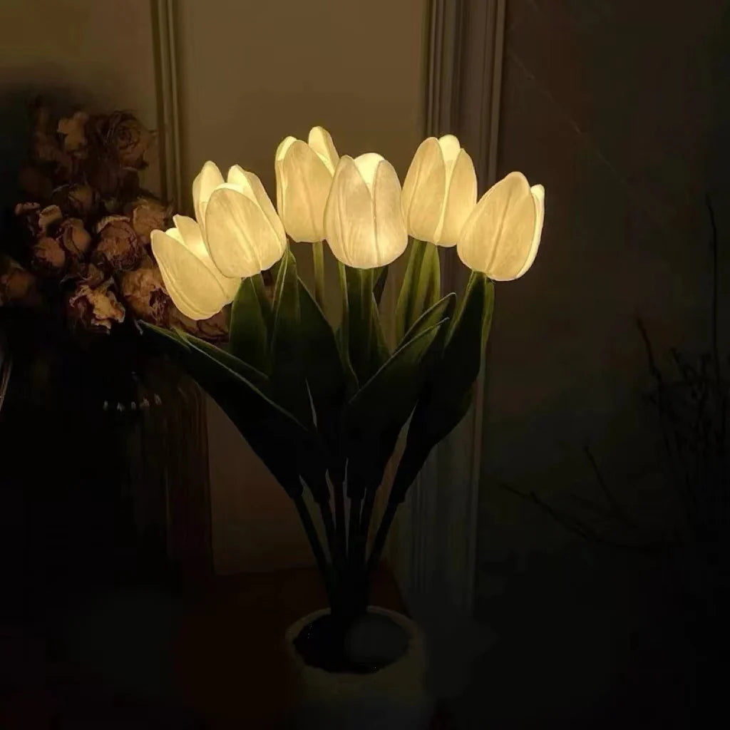 Tulip Night Light – Elegant Floral Accent Lamp for Home Décor & Holiday Gifts - Cupid's Treasures