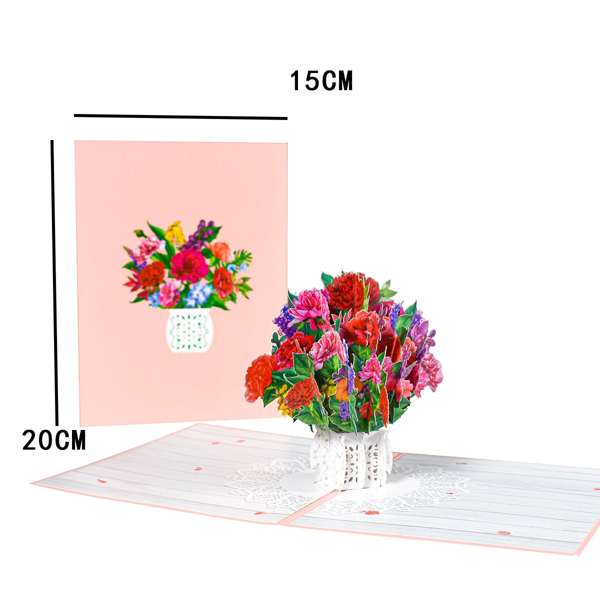 3D Pop-Up Flower Greeting Card – Perfect for Any Occasion- Valentine's Day- Mother's Day - Cupid's Treasures