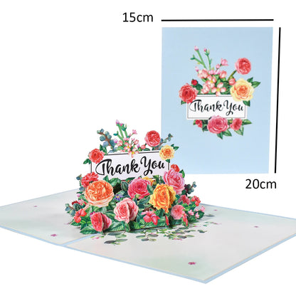 3D Pop-Up Flower Greeting Card – Perfect for Any Occasion- Valentine's Day- Mother's Day - Cupid's Treasures