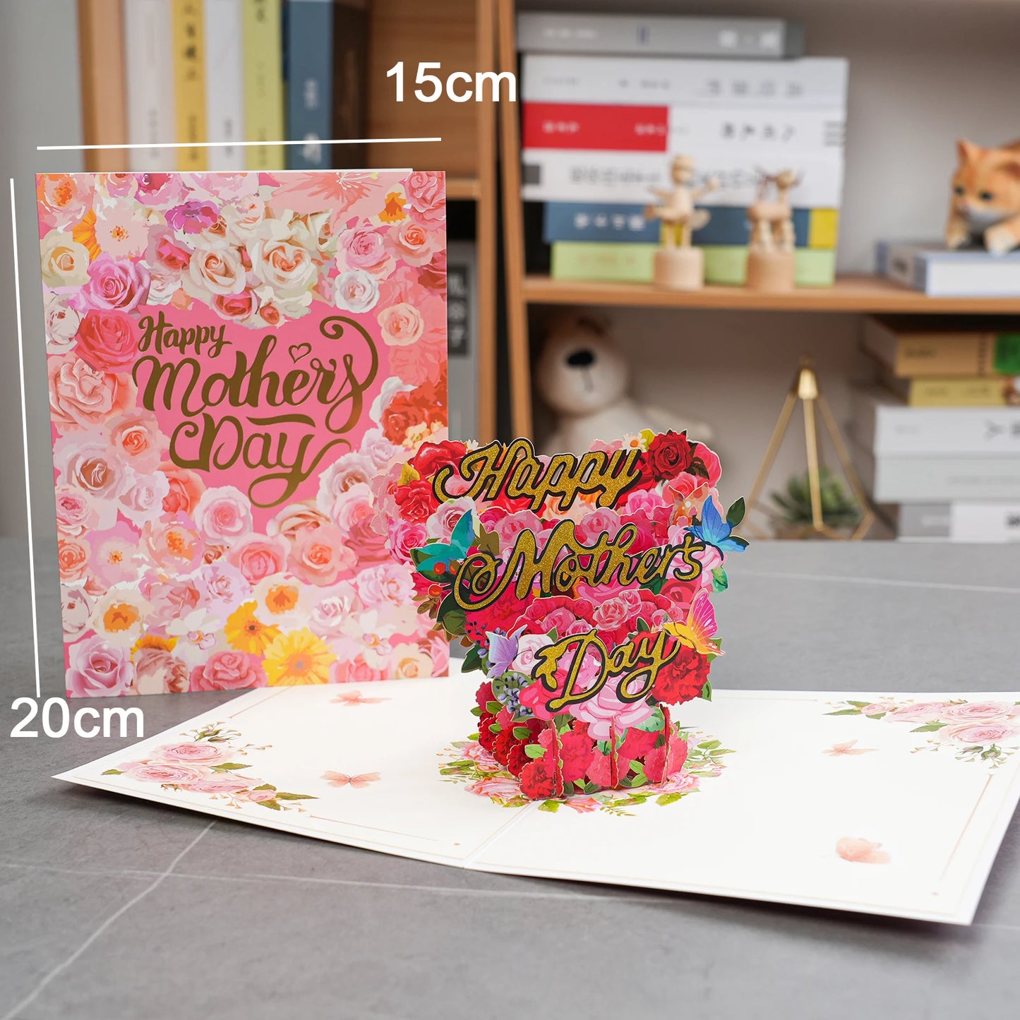 3D Pop-Up Flower Greeting Card – Perfect for Any Occasion- Valentine's Day- Mother's Day - Cupid's Treasures