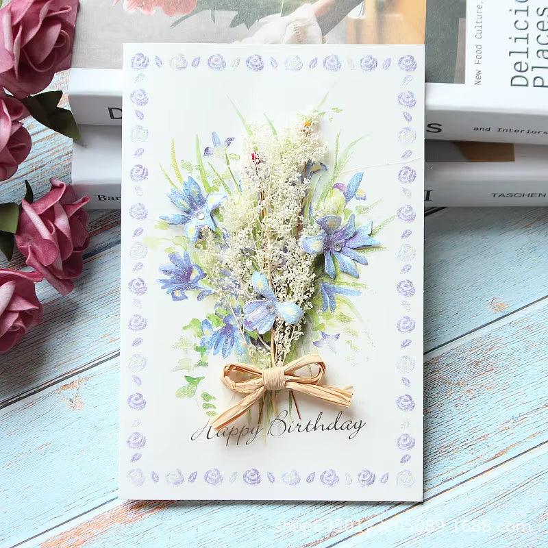 Romantic Flower Greeting Card – Handmade Thank You, Wedding, Birthday, & Holiday Card (Choose Your Design) - Cupid's Treasures