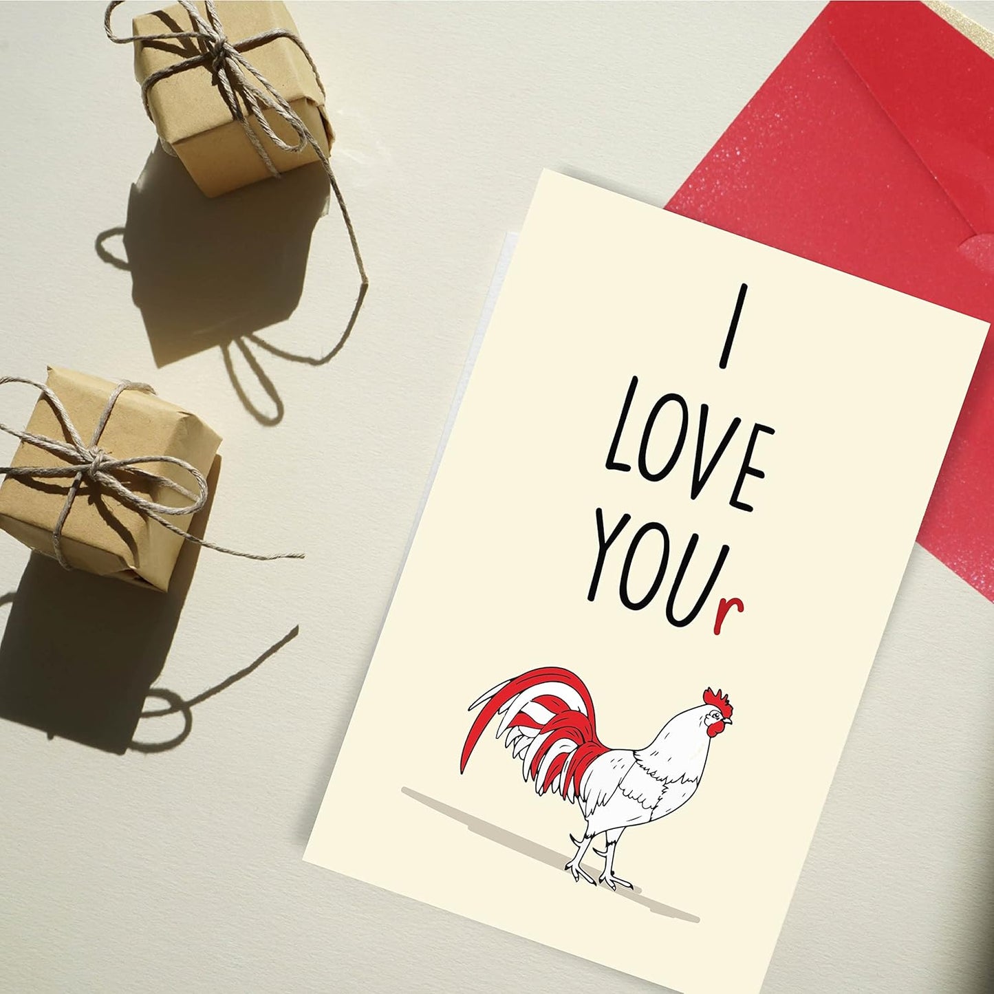 Cupid’s Treasures Funny Valentine’s Day Card for Him – Hilarious Greeting Card with Red Envelope