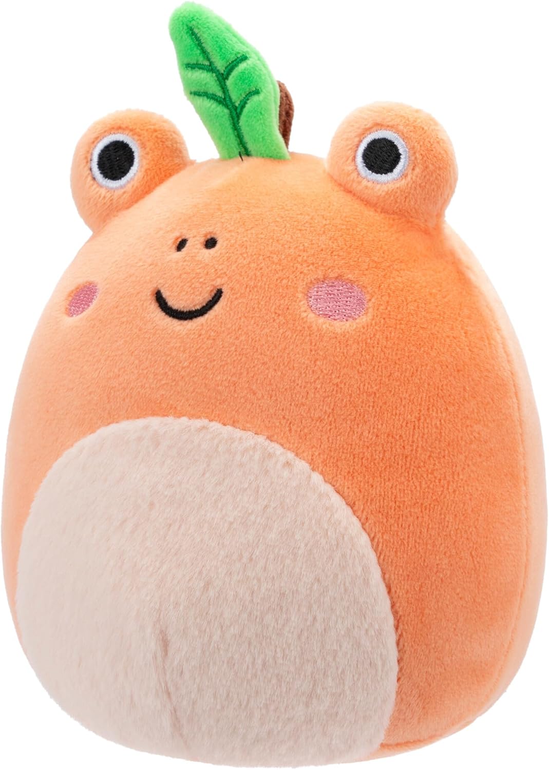 Original 5-Inch Fatima Peach Frog with Fuzzy Belly - Official Jazwares Plush - Cupid's Treasures