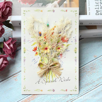 Romantic Flower Greeting Card – Handmade Thank You, Wedding, Birthday, & Holiday Card (Choose Your Design) - Cupid's Treasures