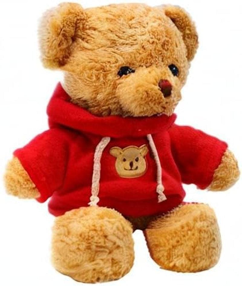 11.8-Inch Plush Teddy Bear with Hoodie - Cupid's Treasures