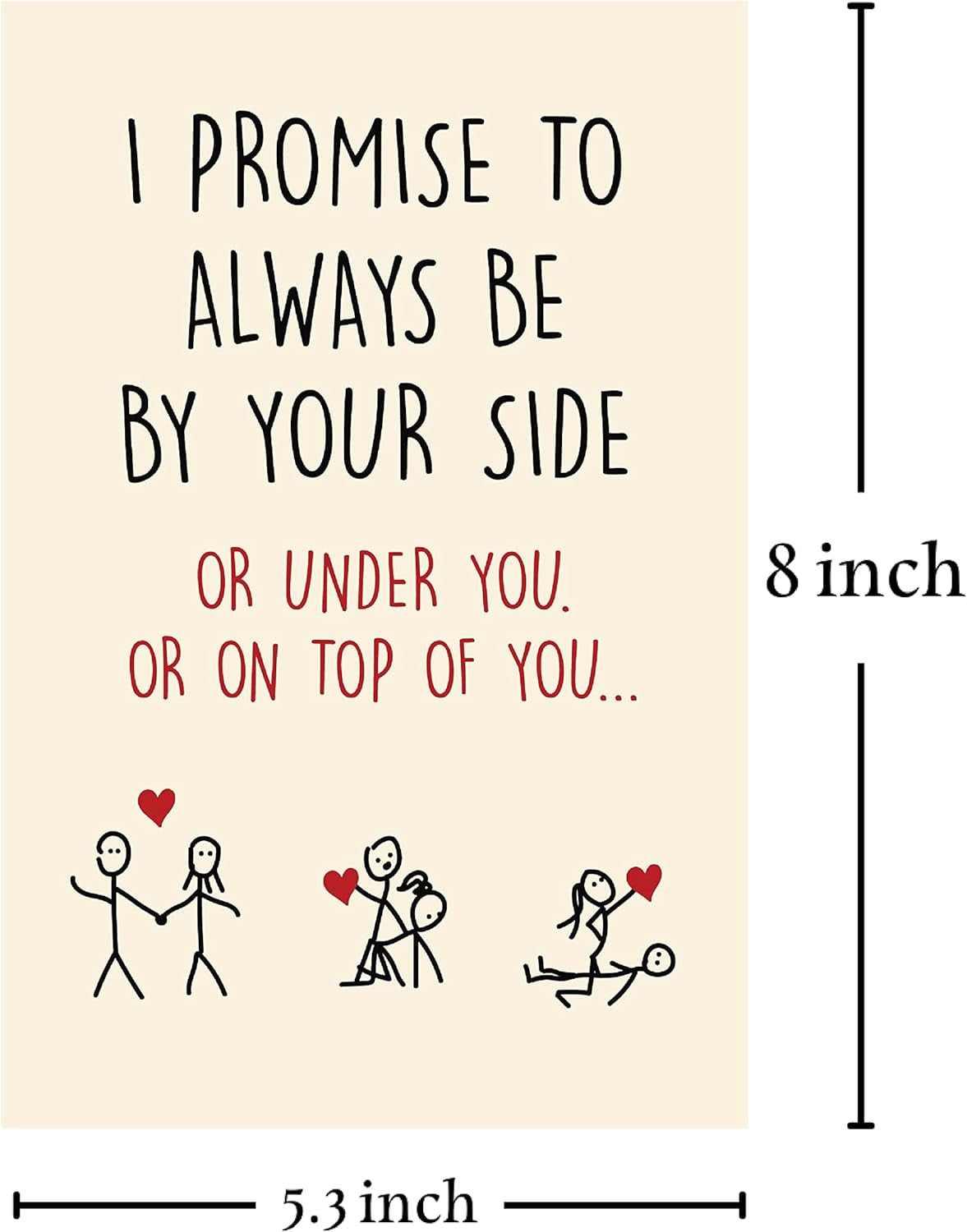 Cupid’s Treasures Funny Valentine’s Day Card for Him and Her - I Promise...