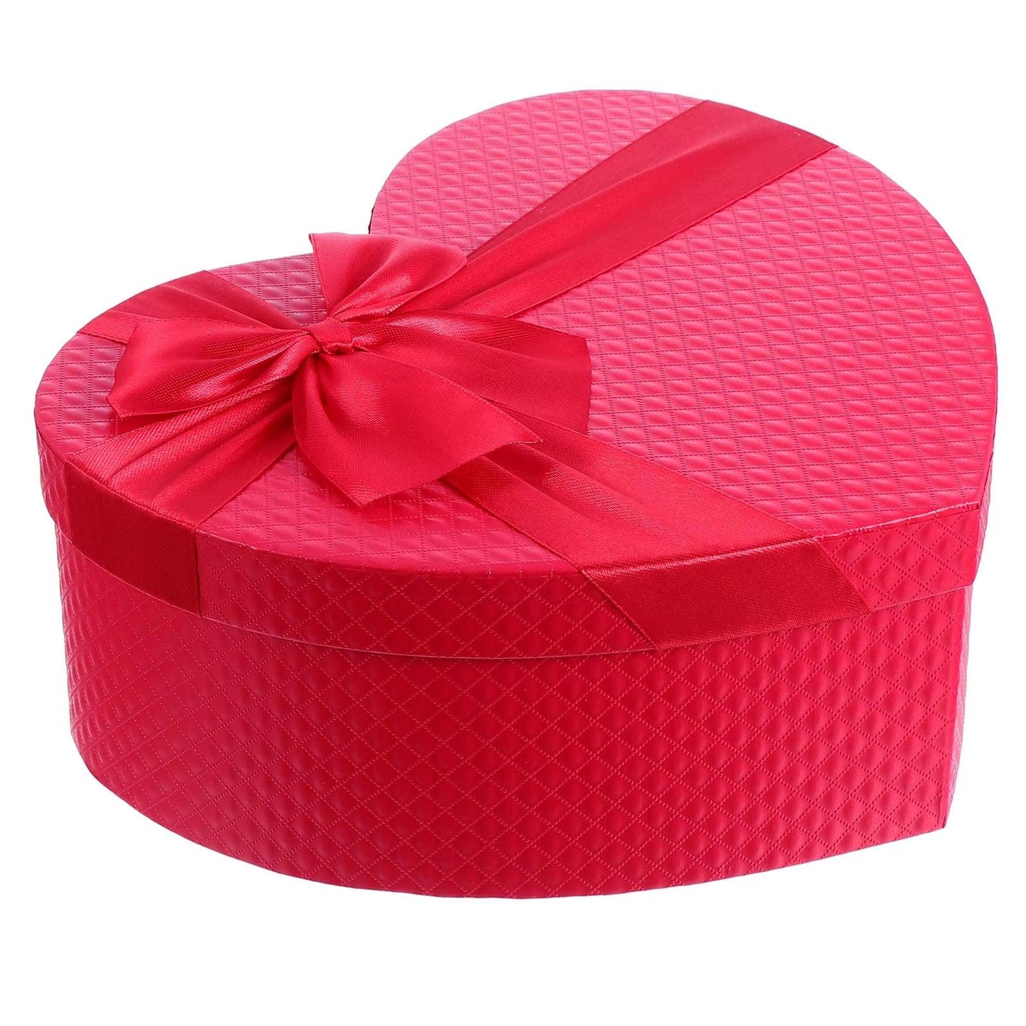 Heart-Shaped Gift Box with Cover & Ribbon - Cupid's Treasures