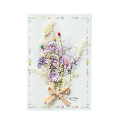 Romantic Flower Greeting Card – Handmade Thank You, Wedding, Birthday, & Holiday Card (Choose Your Design) - Cupid's Treasures