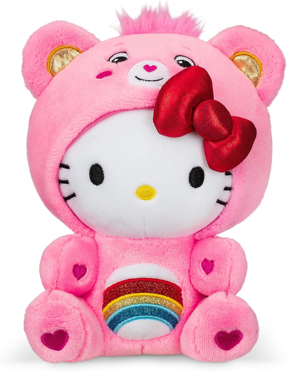 Hello Kitty Dressed as Cheer Bear Fun-Size Plush - Soft, Huggable Bestie! - Cupid's Treasures