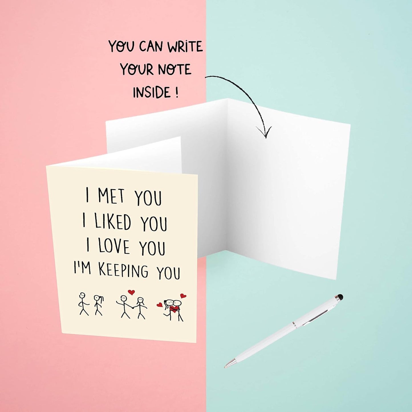 Cupid’s Treasures Funny Valentine’s Day Card for Him and Her - I Met You...