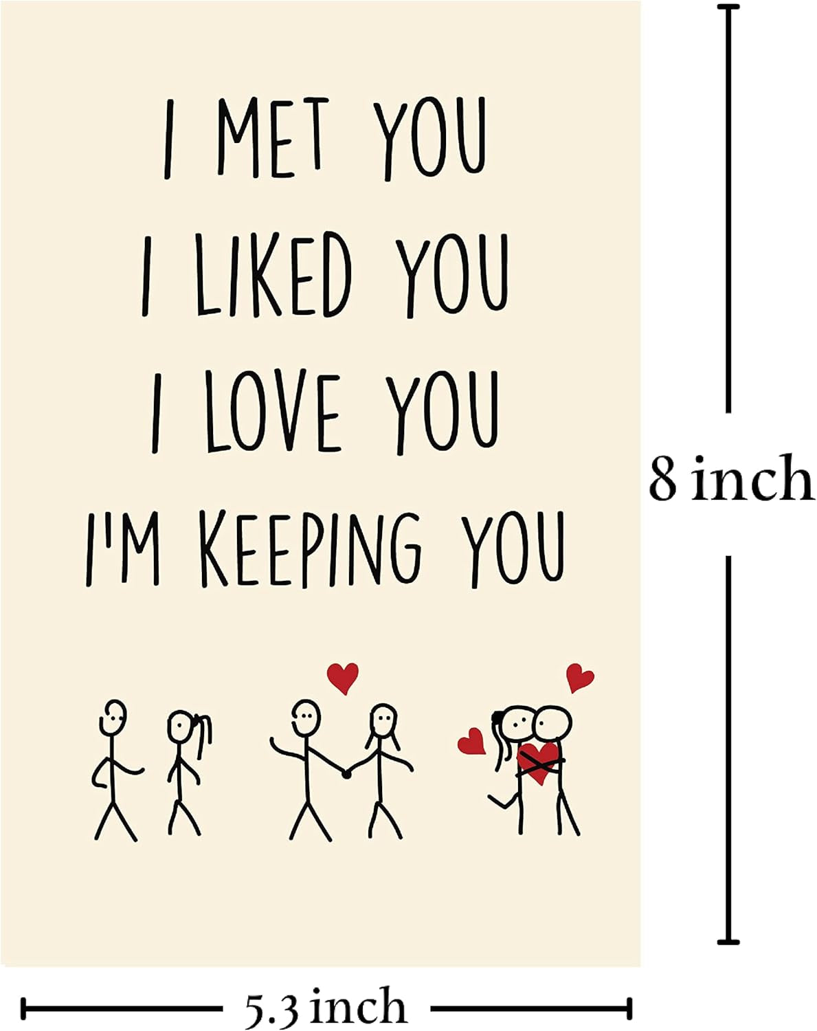 Cupid’s Treasures Funny Valentine’s Day Card for Him and Her - I Met You...