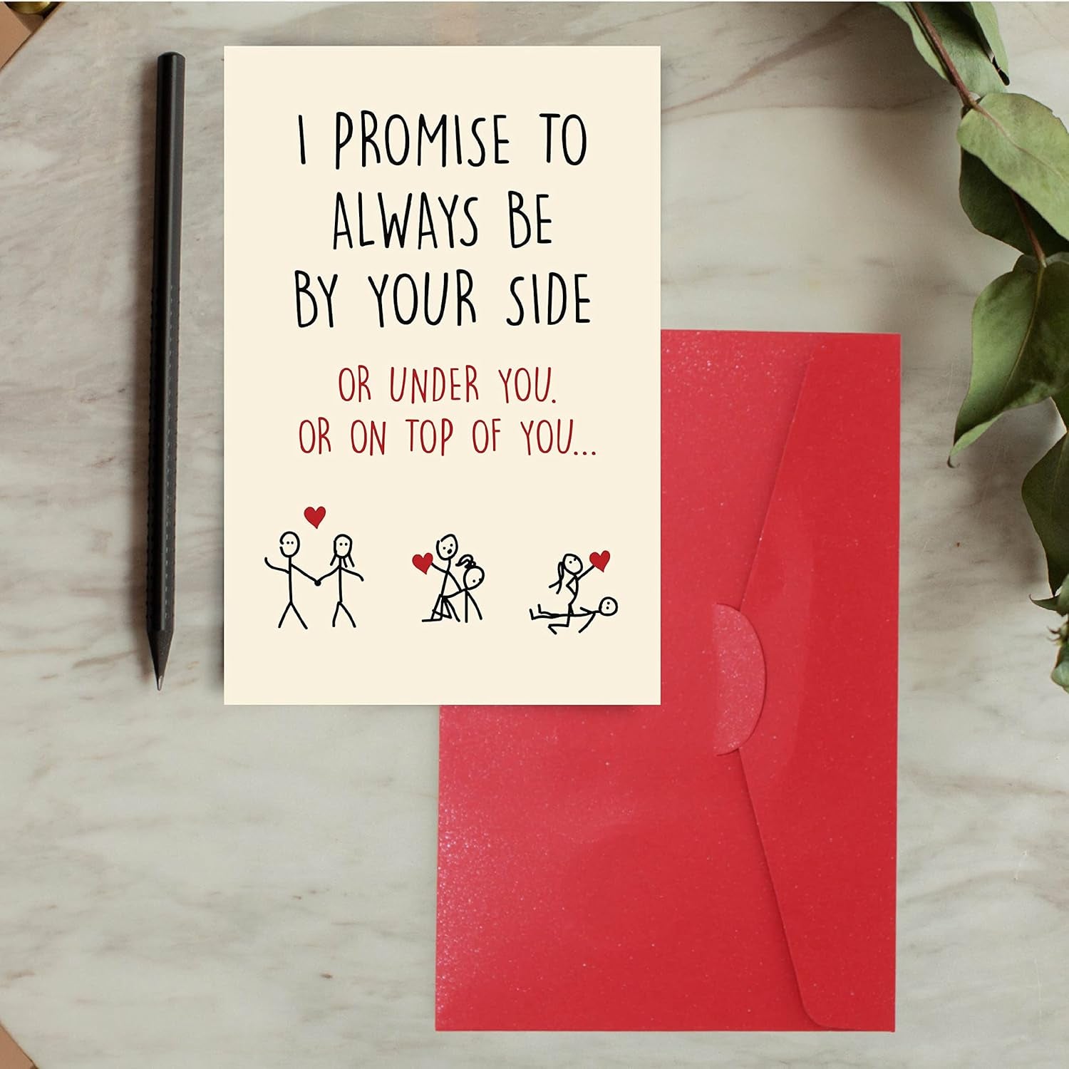 Cupid’s Treasures Funny Valentine’s Day Card for Him and Her - I Promise...