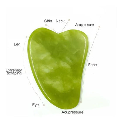 Natural Jade Roller & Gua Sha Set – Facial Massager for Skin Lifting, Anti-Aging, and Relaxation - Cupid's Treasures