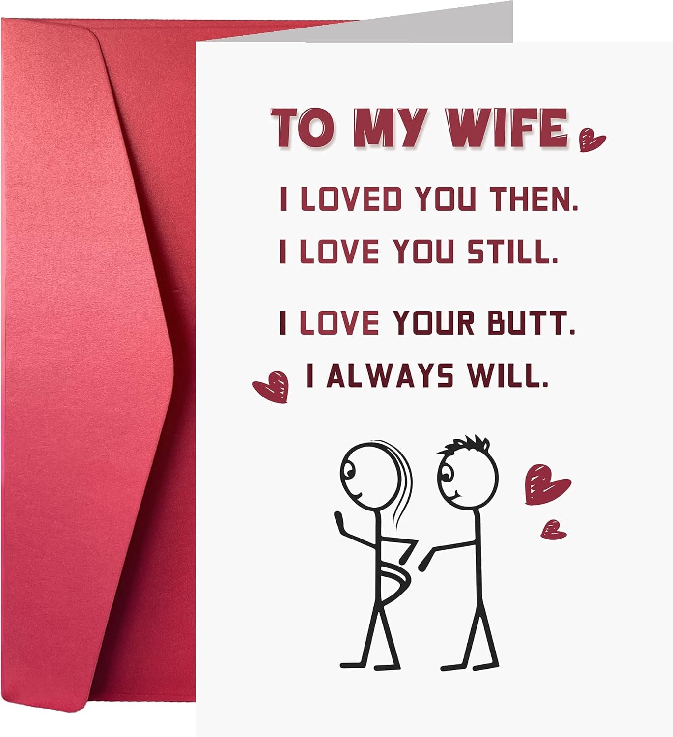 Funny Romantic Birthday Card for Wife – Naughty Anniversary Card for Her from Husband, Wedding or Valentine's Day - Cupid's Treasures