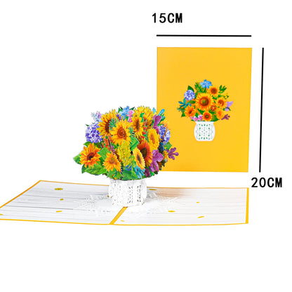 3D Pop-Up Flower Greeting Card – Perfect for Any Occasion- Valentine's Day- Mother's Day - Cupid's Treasures